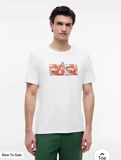 tropical floral logo t shirt