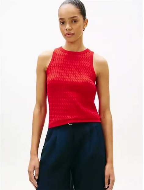 cable knit sweater tank