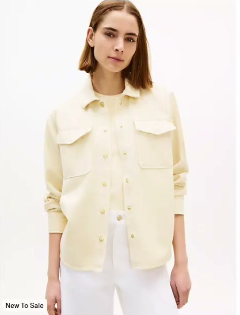 garment dyed denim shirt jacket