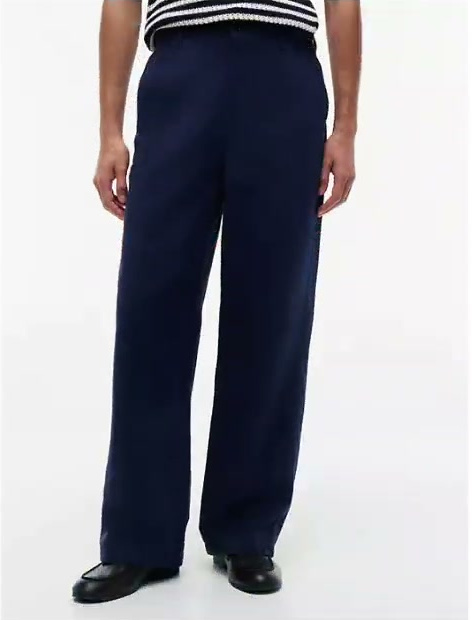 cotton linen blend utility chino