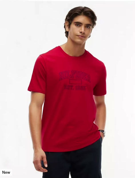 varsity hilfiger 85 logo t shirt