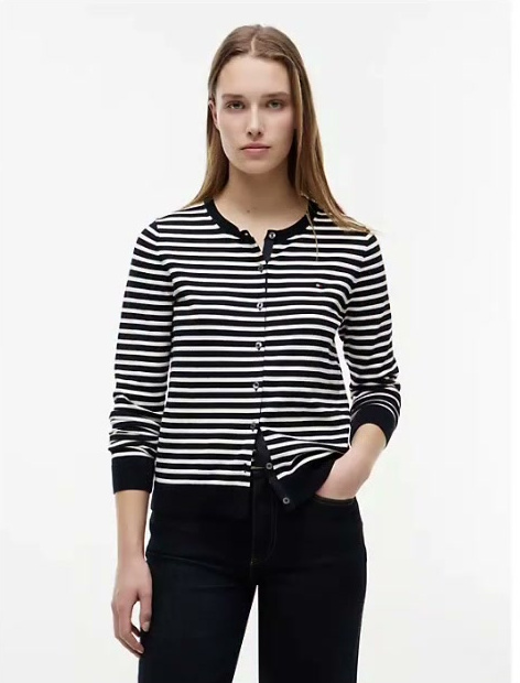 lightweight striped cardigan