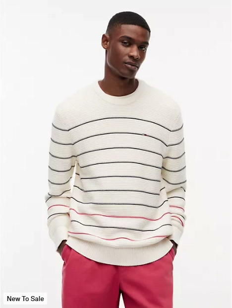 tommy jeans slim fit striped sweater
