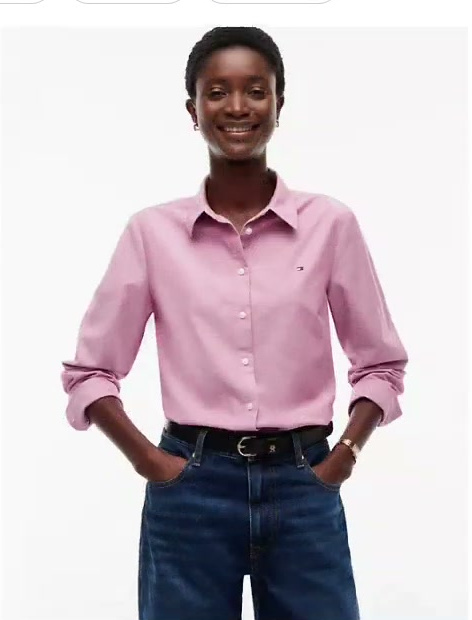 regular fit stretch oxford shirt