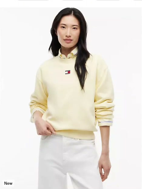 tommy jeans badge boxy fit sweatshirt