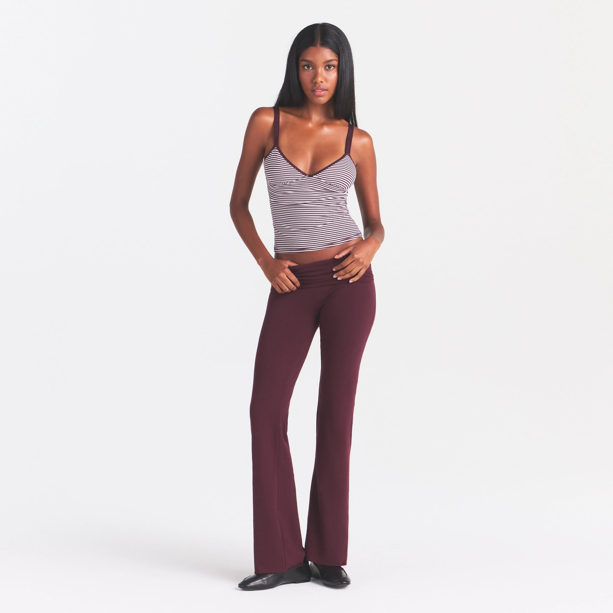 cotton jersey foldover pant cotton jersey foldover pant