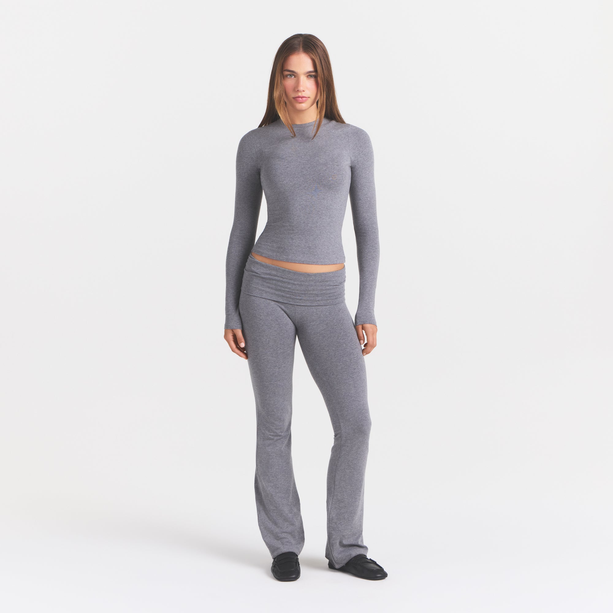 cotton jersey foldover pant cotton jersey foldover pant