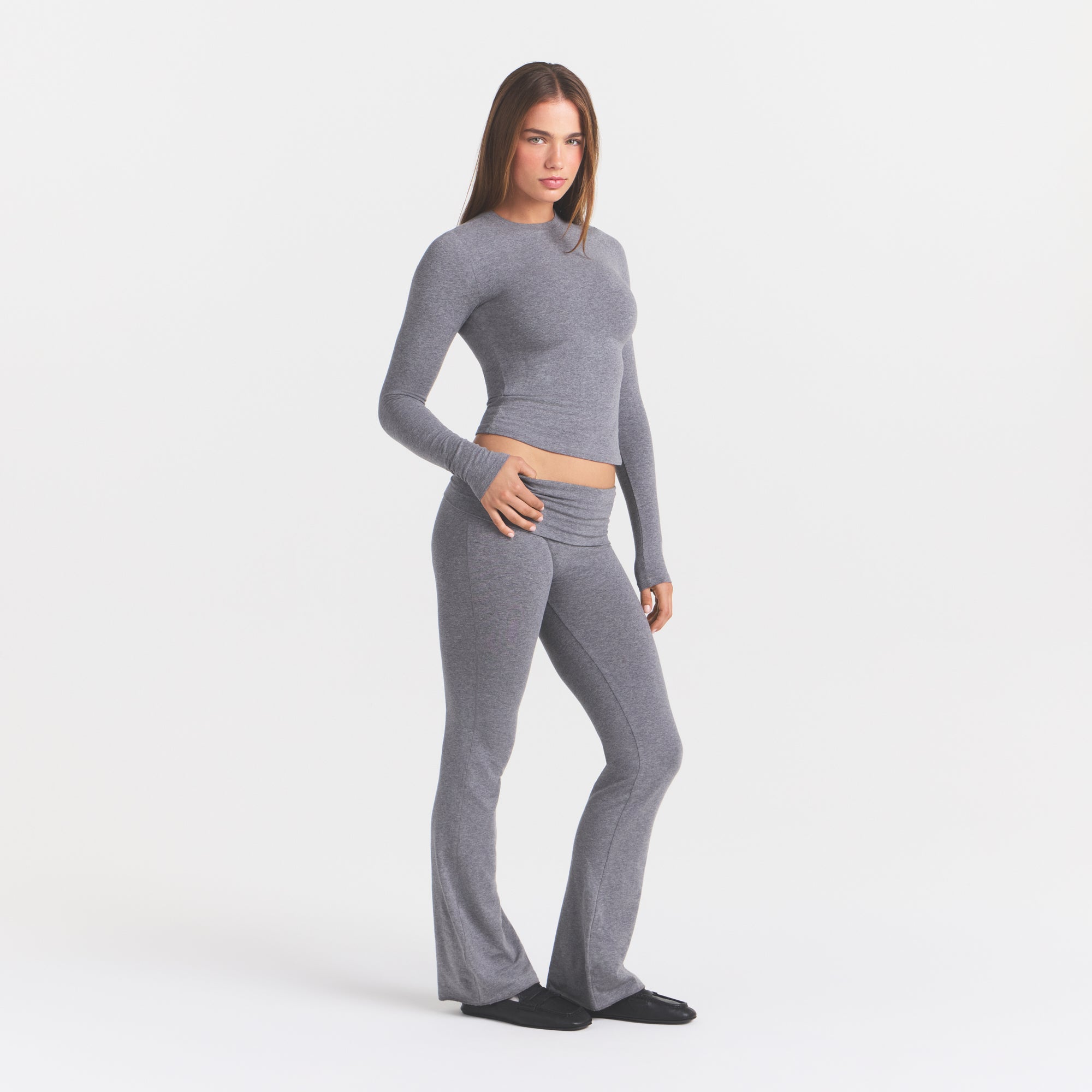cotton jersey foldover pant cotton jersey foldover pant