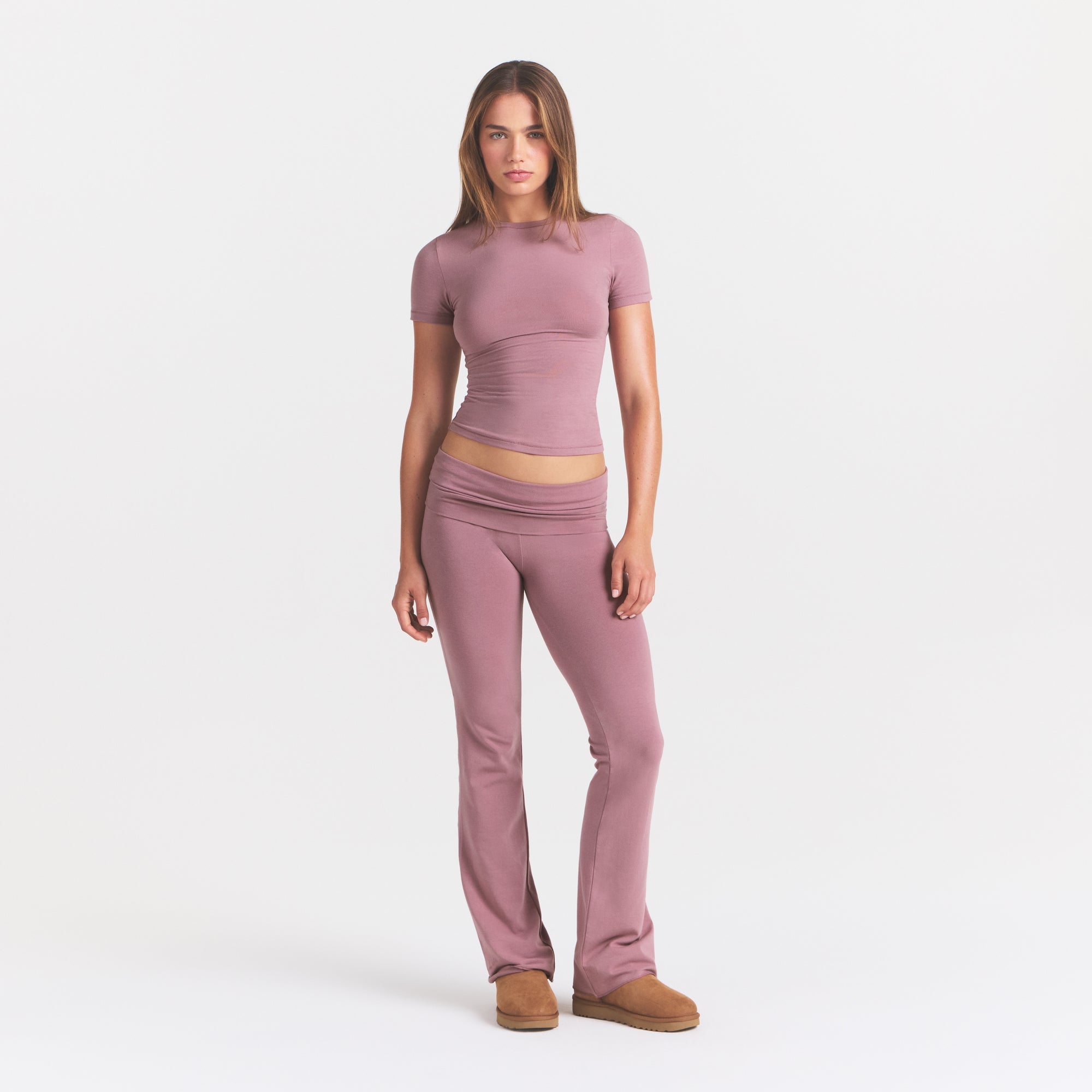 cotton jersey foldover pant cotton jersey foldover pant