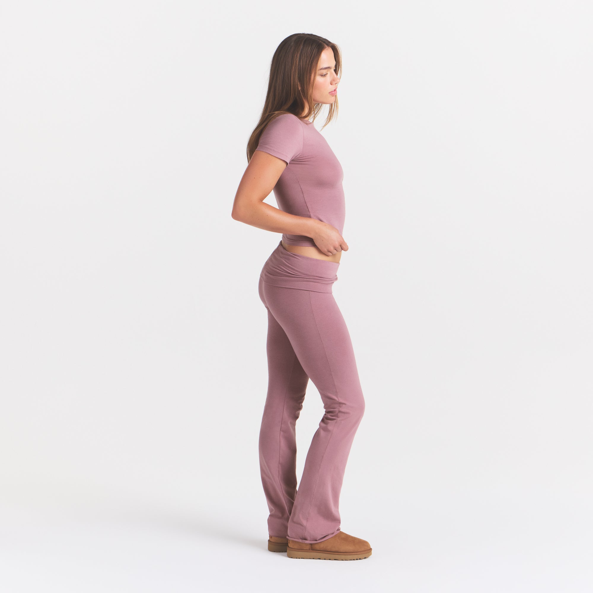 cotton jersey foldover pant cotton jersey foldover pant