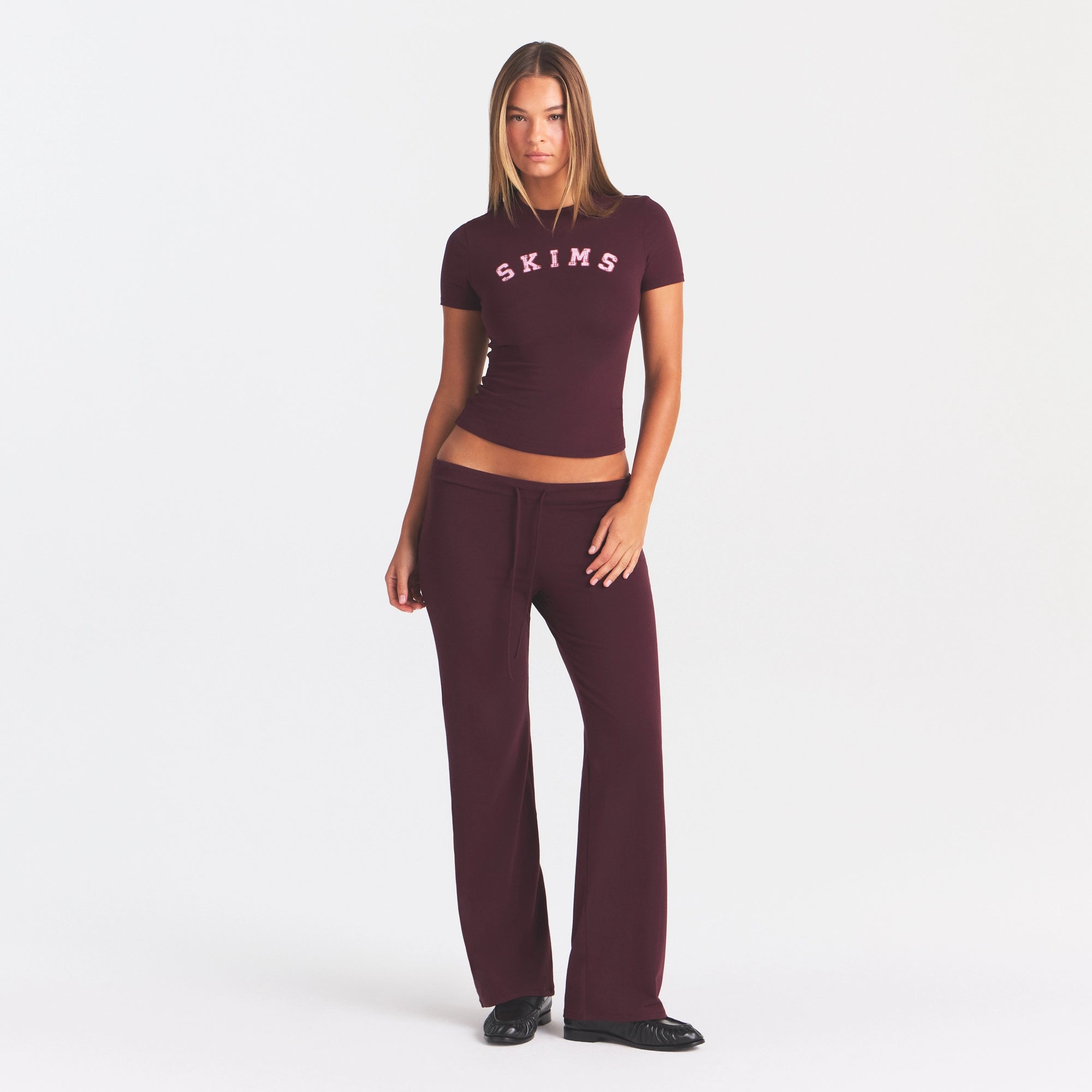cotton jersey straight leg pant cotton jersey straight leg pant