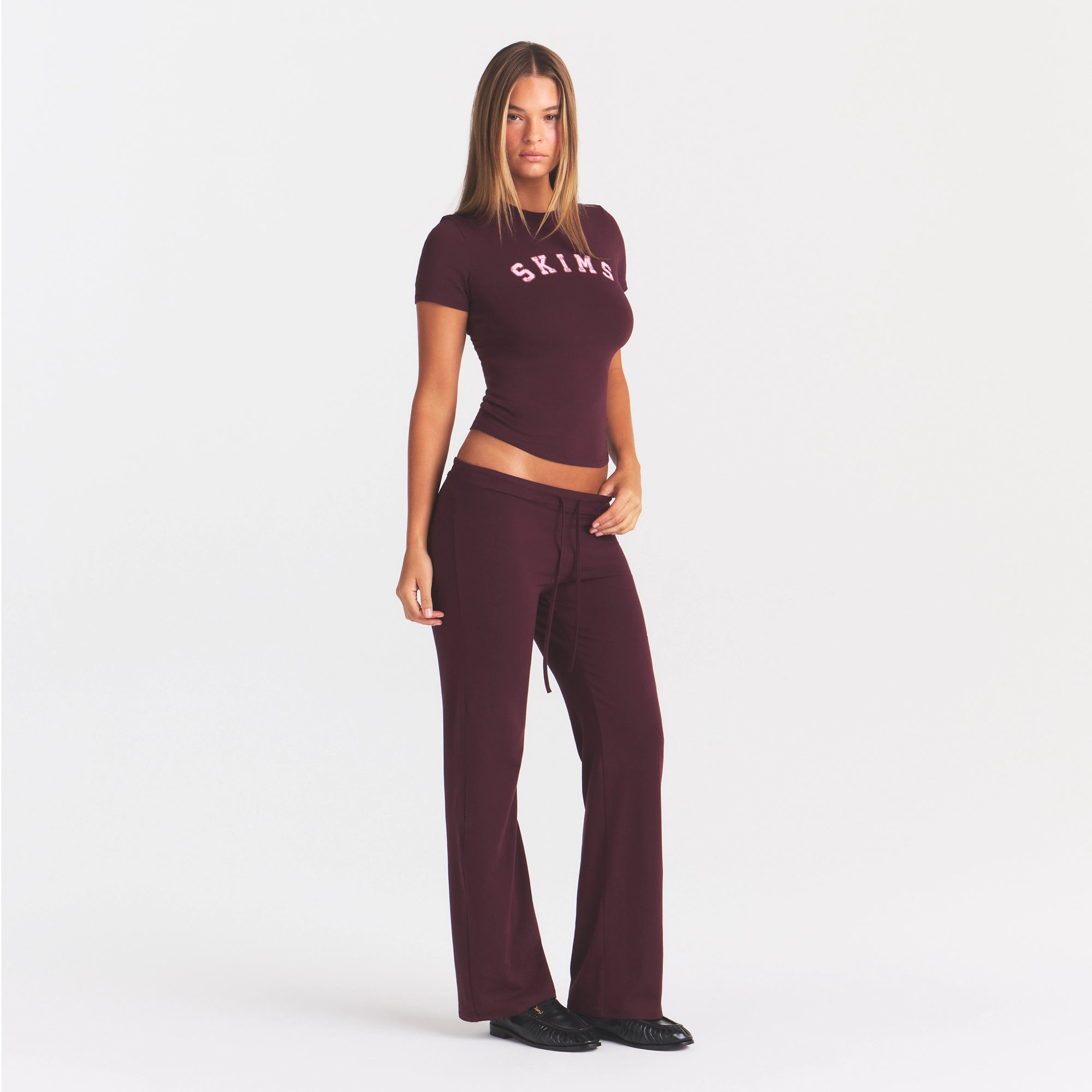 cotton jersey straight leg pant cotton jersey straight leg pant