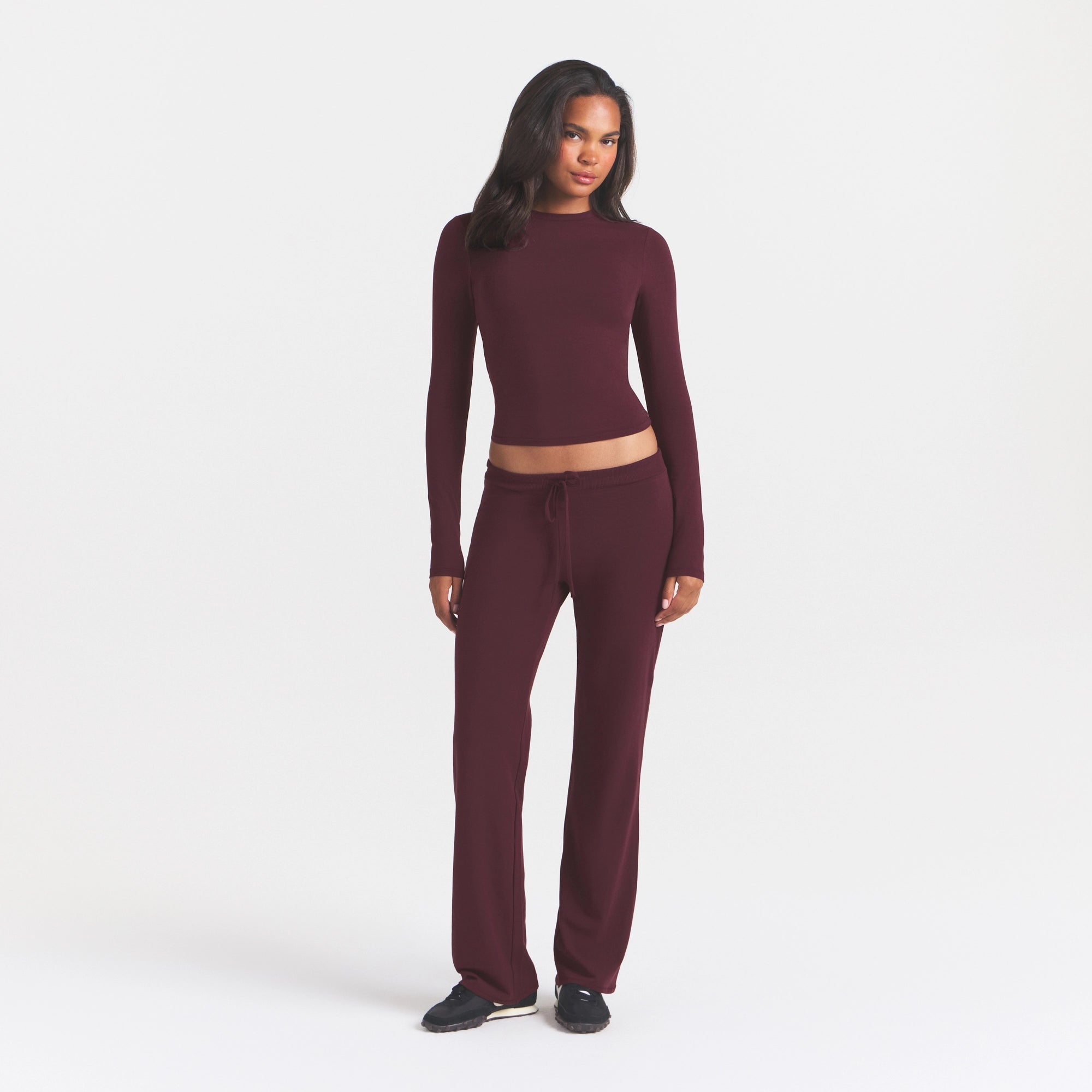 cotton jersey straight leg pant cotton jersey straight leg pant