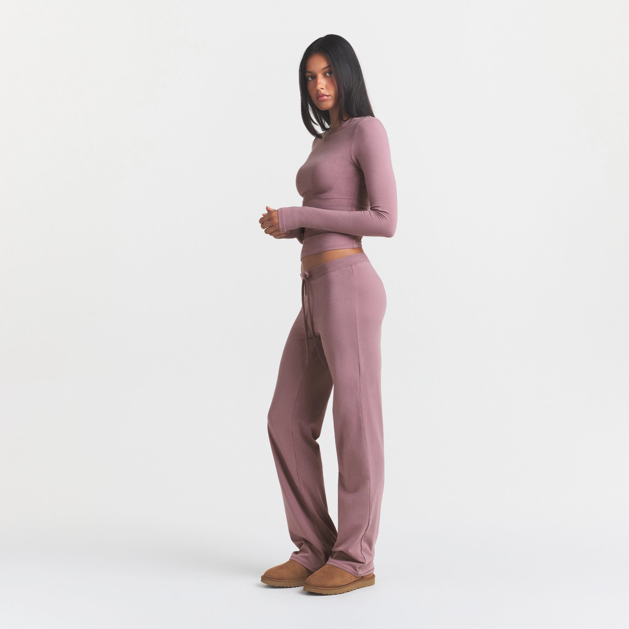cotton jersey straight leg pant cotton jersey straight leg pant