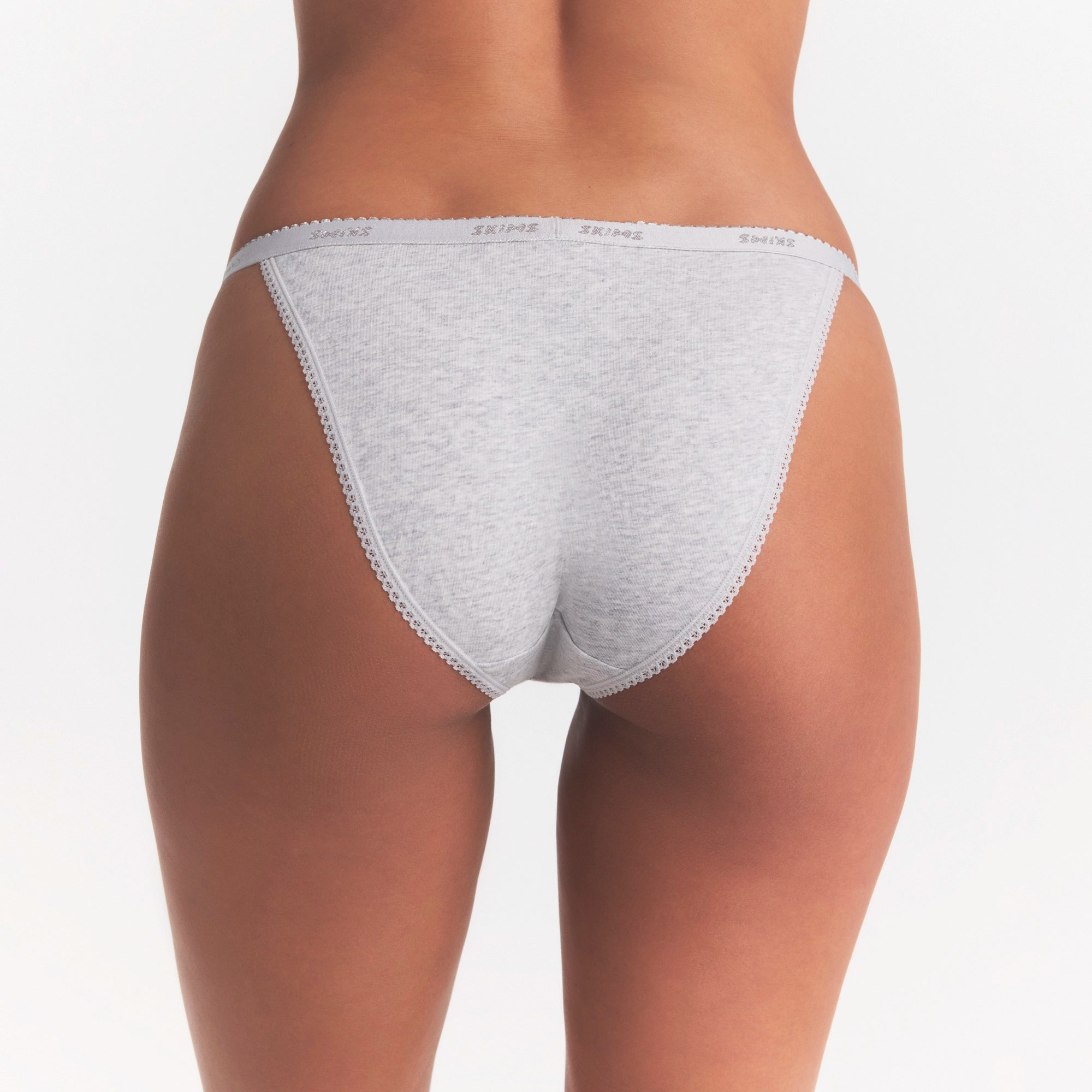 lightweight cotton logo picot string bikini lightweight cotton logo picot string bikini