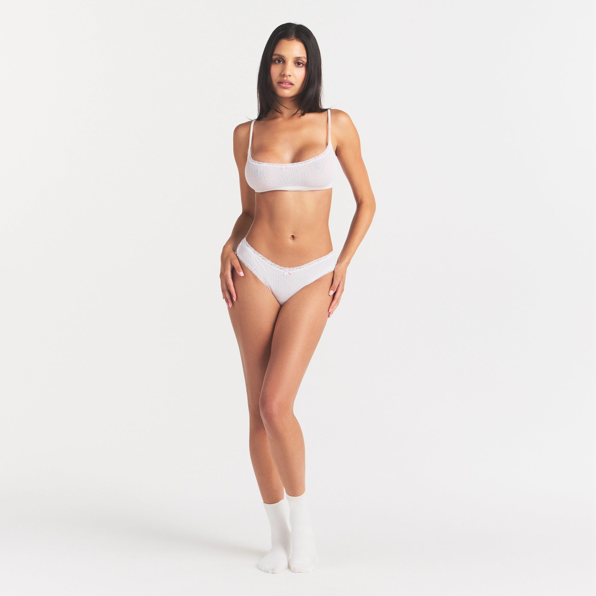 lightweight cotton pointelle lace brief lightweight cotton pointelle lace brief