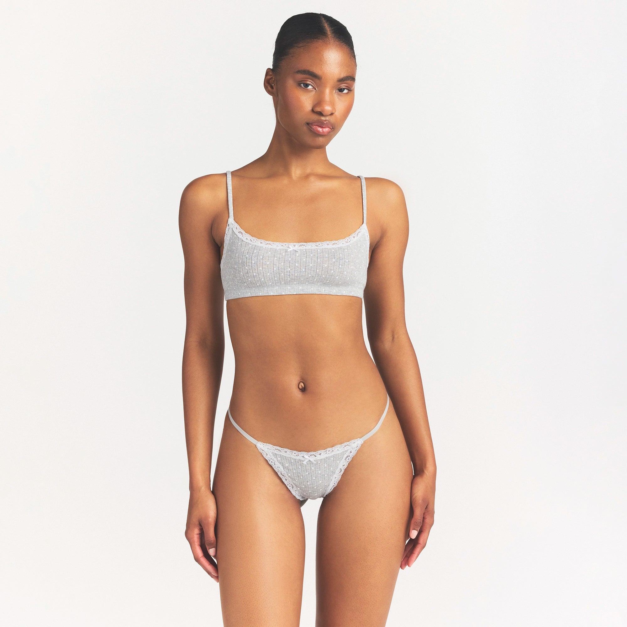 lightweight cotton pointelle scoop bralette lightweight cotton pointelle scoop bralette