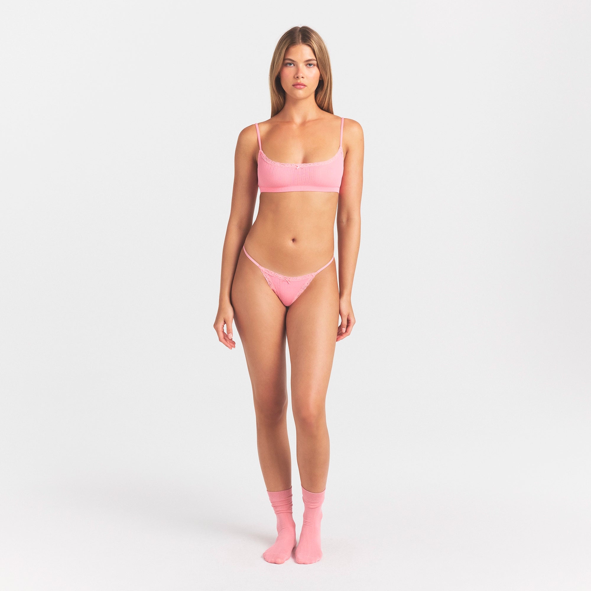 lightweight cotton pointelle scoop bralette lightweight cotton pointelle scoop bralette