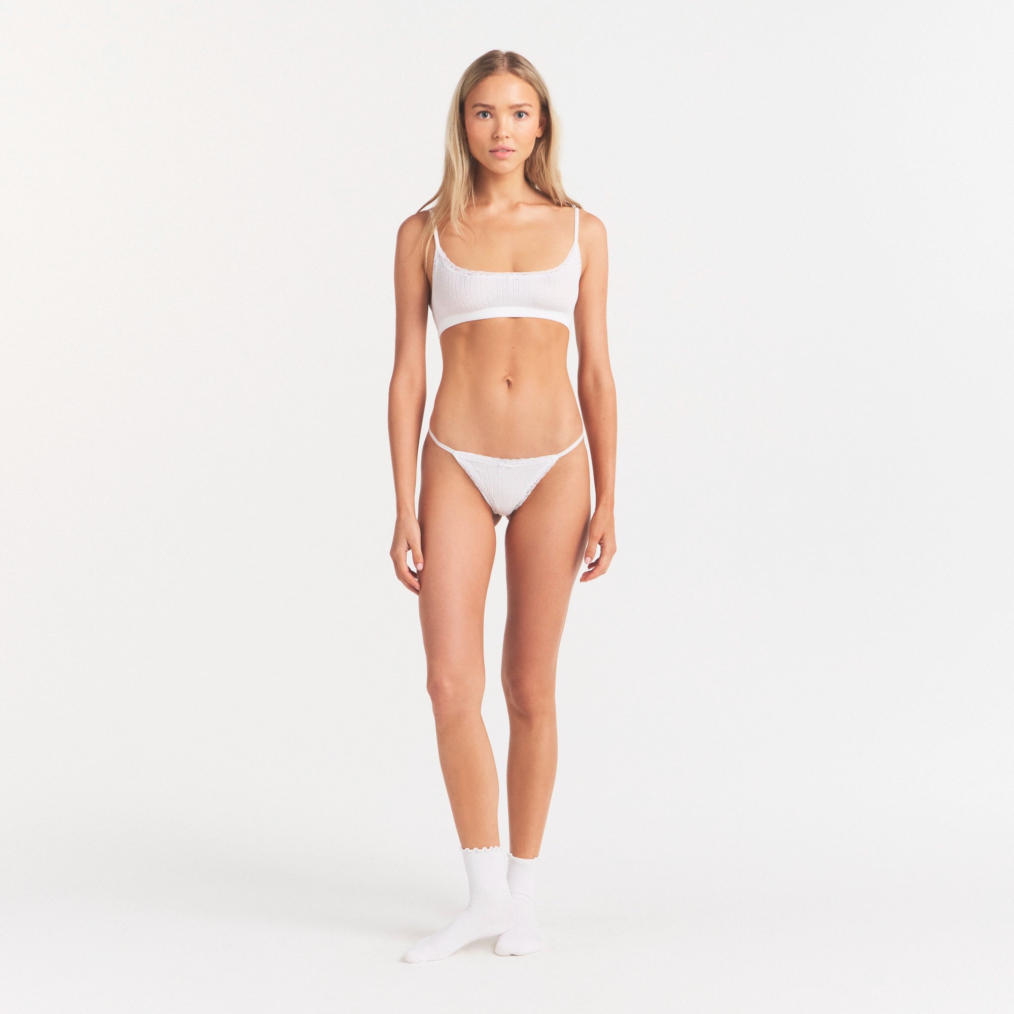 lightweight cotton pointelle scoop bralette lightweight cotton pointelle scoop bralette