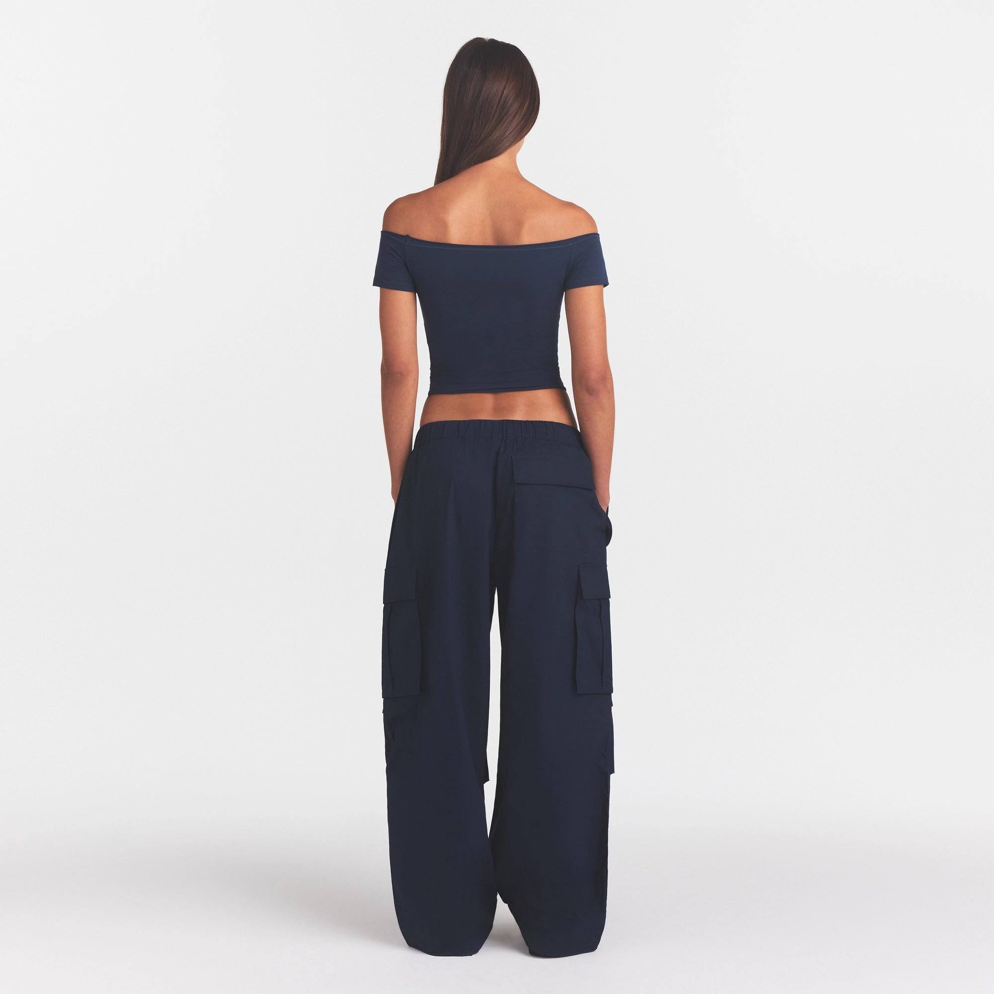 woven cotton oversized low rise cargo pant woven cotton oversized low rise cargo pant