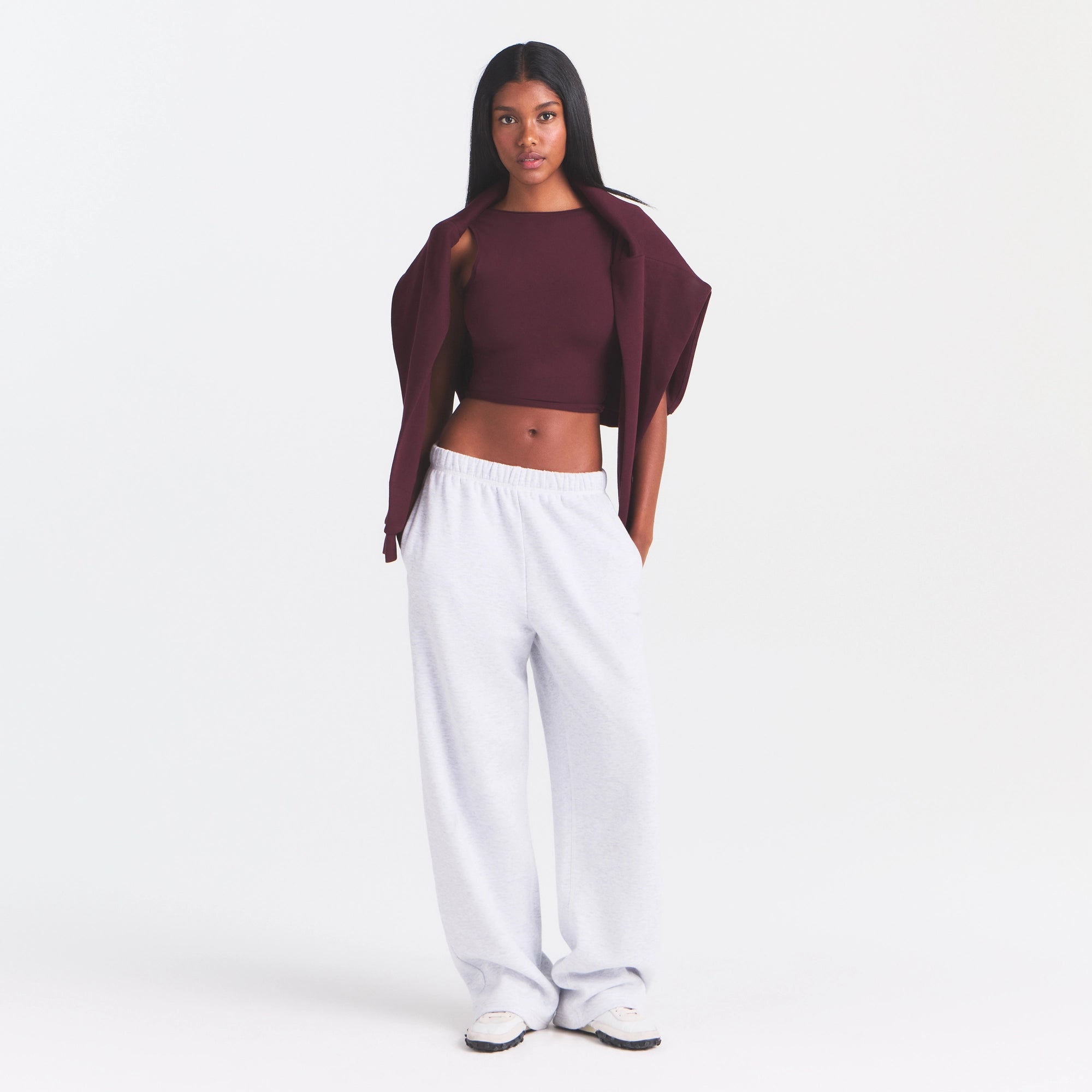 cotton fleece classic straight leg pant cotton fleece classic straight leg pant