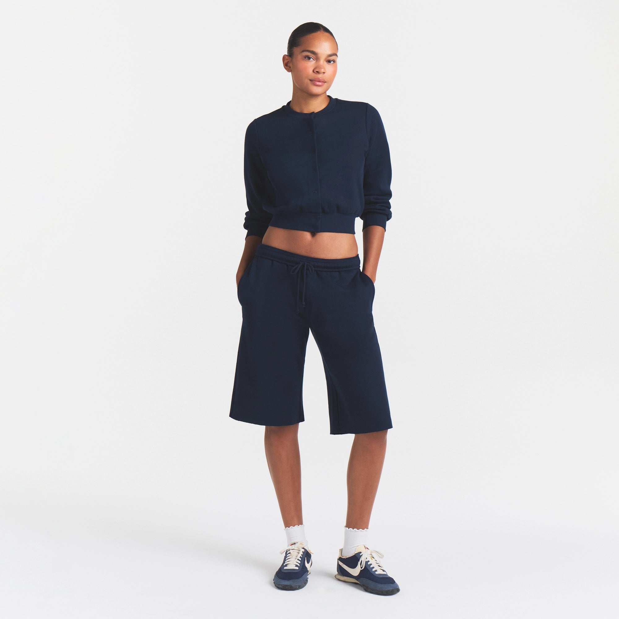cotton fleece long short cotton fleece long short