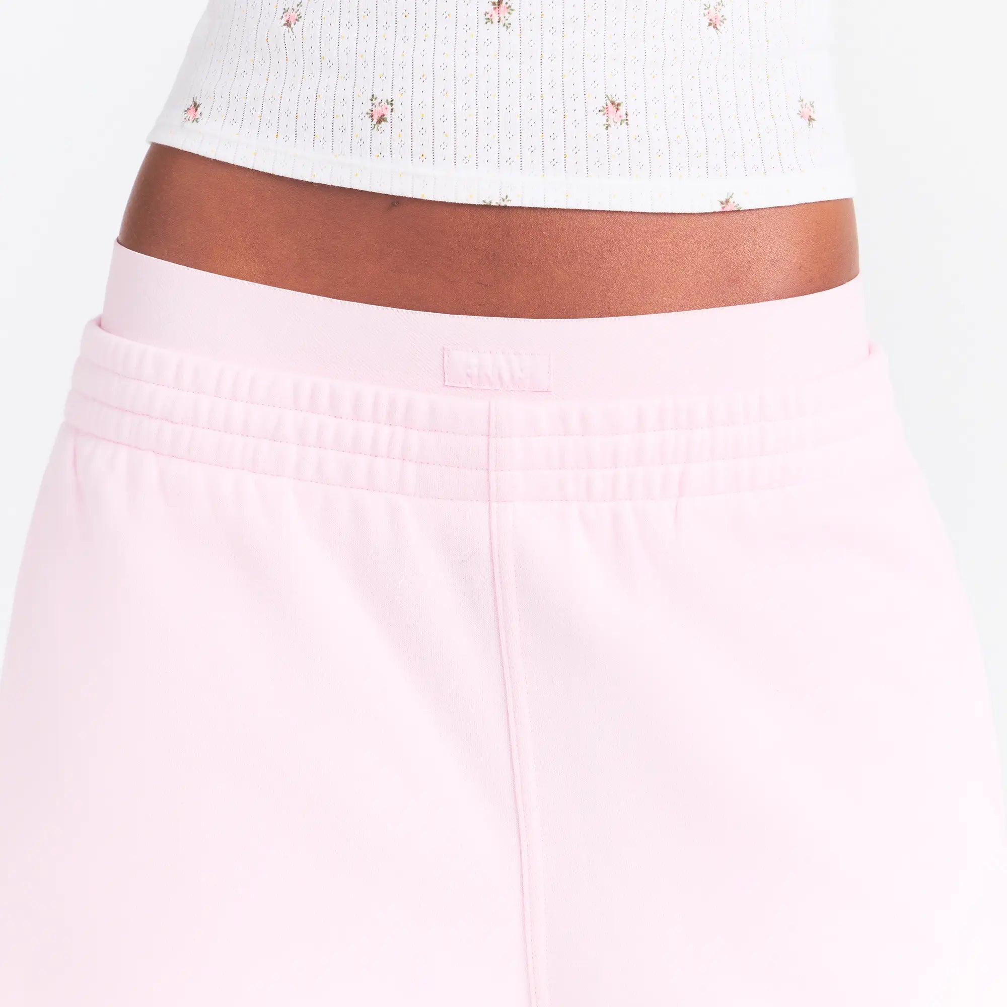 cotton fleece double waistband short cotton fleece double waistband short