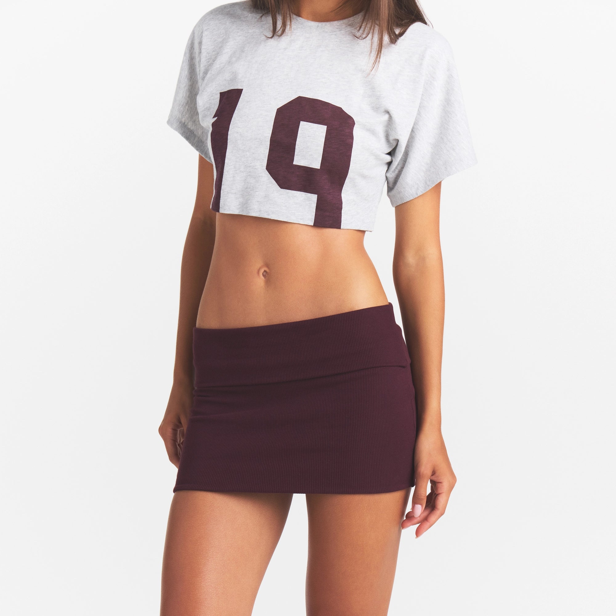 cotton rib foldover mini skirt cotton rib foldover mini skirt