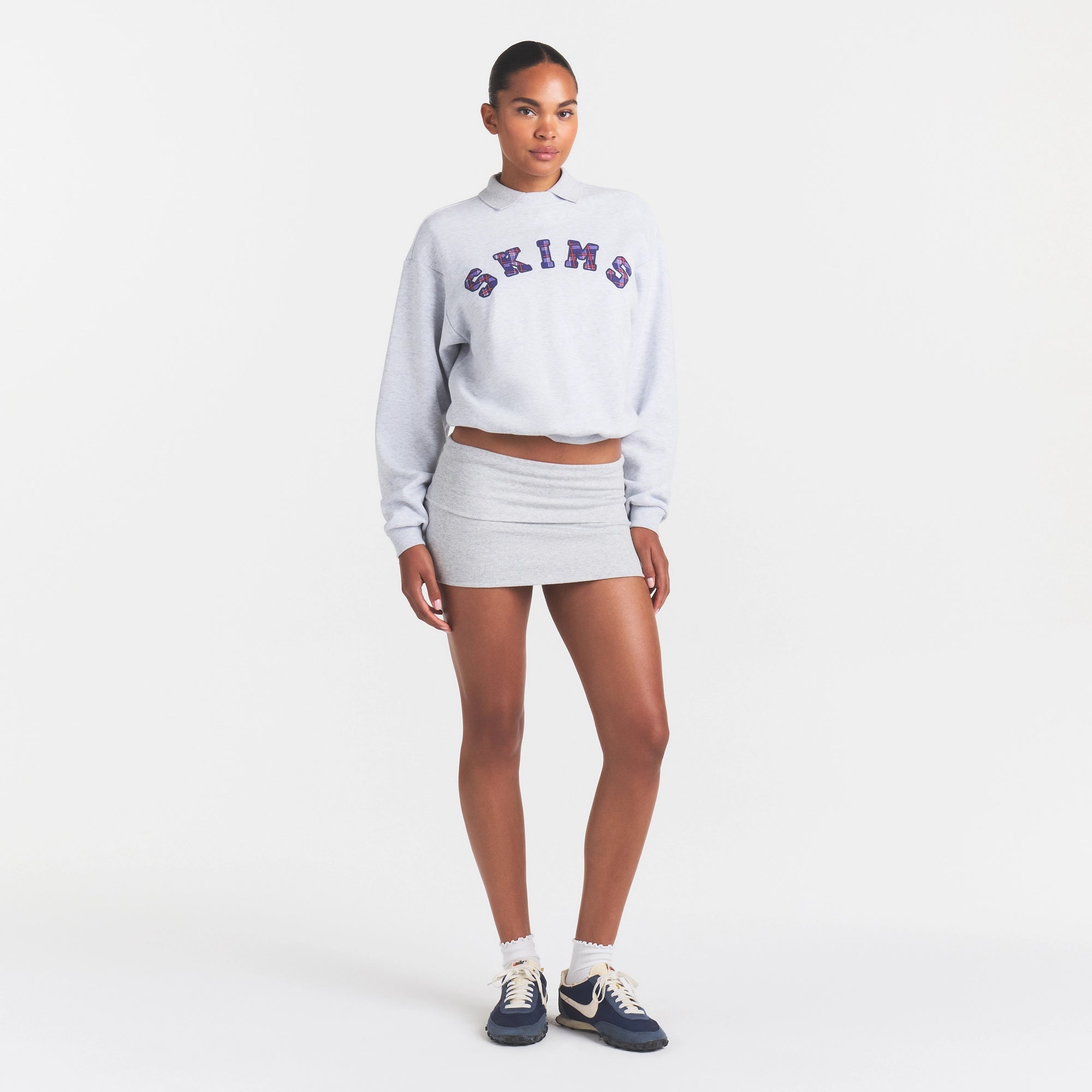 cotton rib foldover mini skirt cotton rib foldover mini skirt