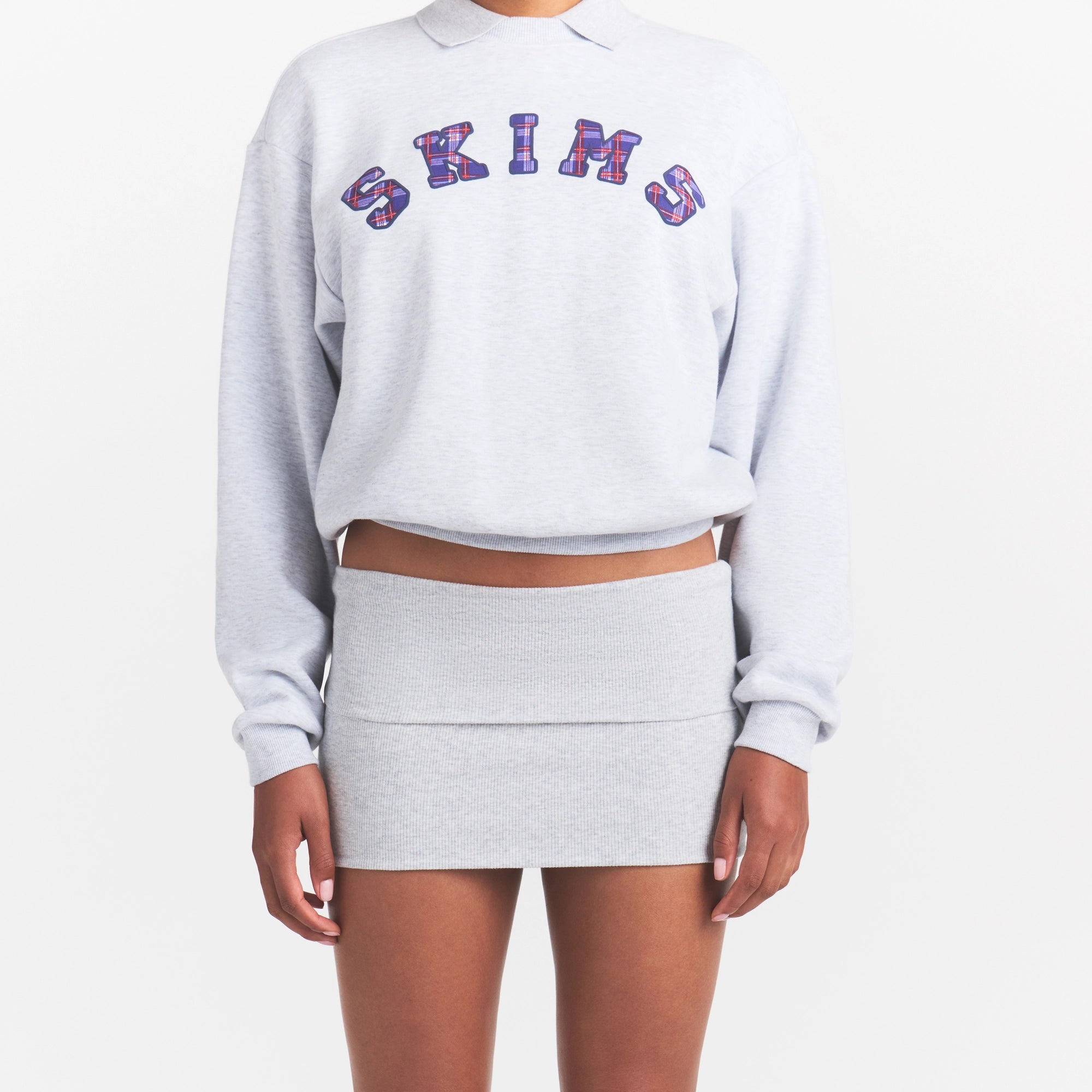 cotton rib foldover mini skirt cotton rib foldover mini skirt
