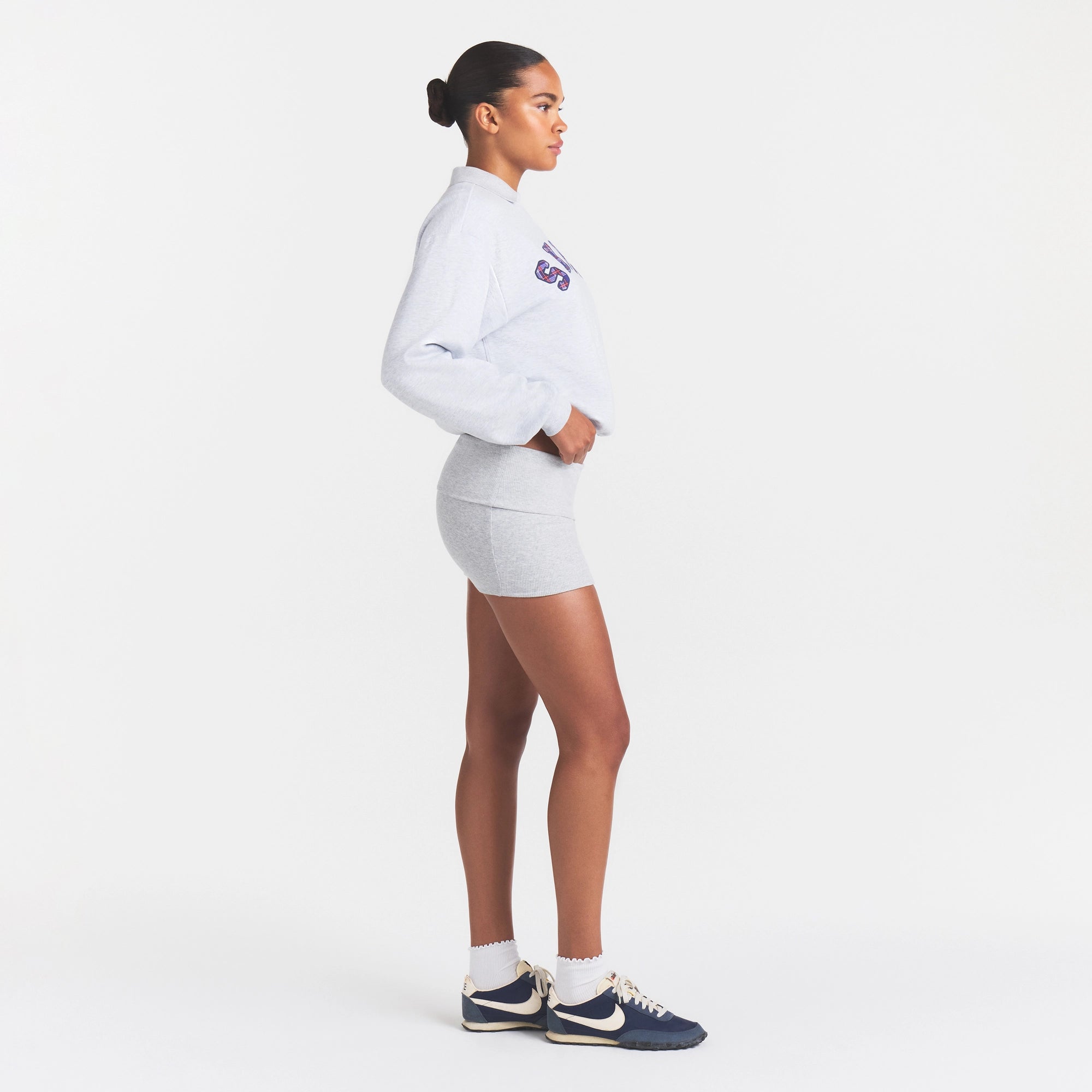 cotton rib foldover mini skirt cotton rib foldover mini skirt
