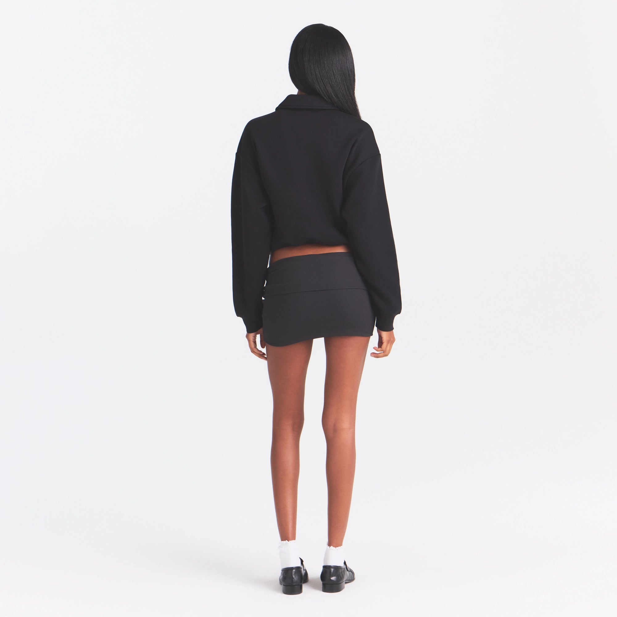 cotton rib foldover mini skirt cotton rib foldover mini skirt