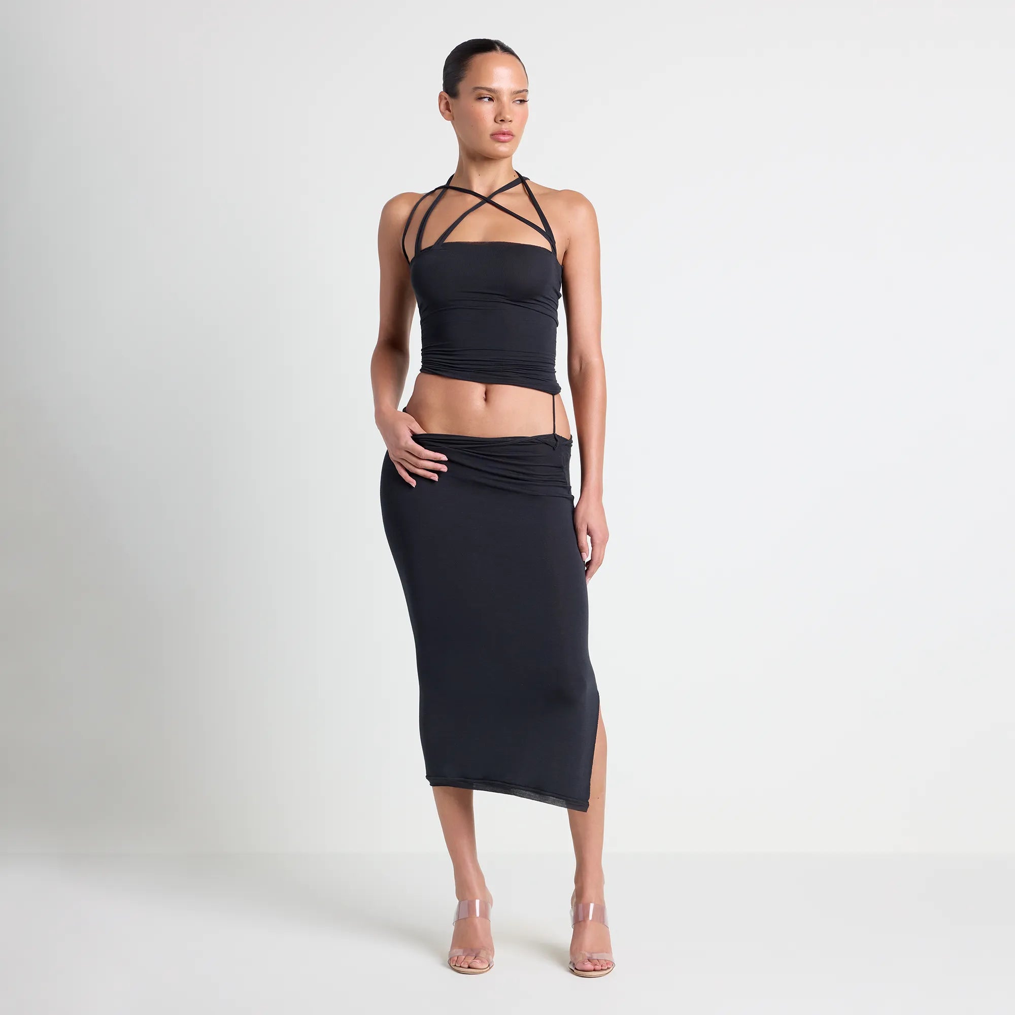 vettese x skims sheer modal midi skirt vettese x skims sheer modal midi skirt