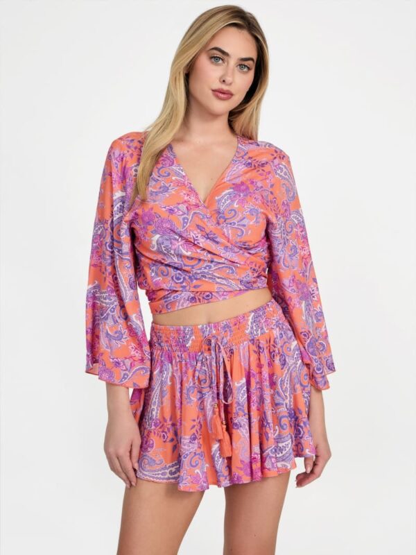 eco knotted cropped kimono