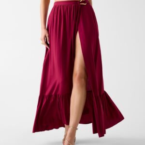 wrap up maxi skirt