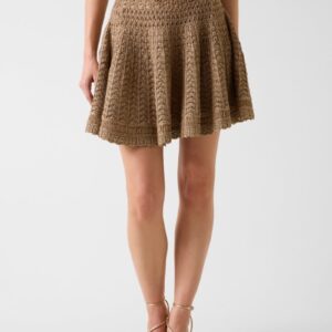 openwork sweater skirt