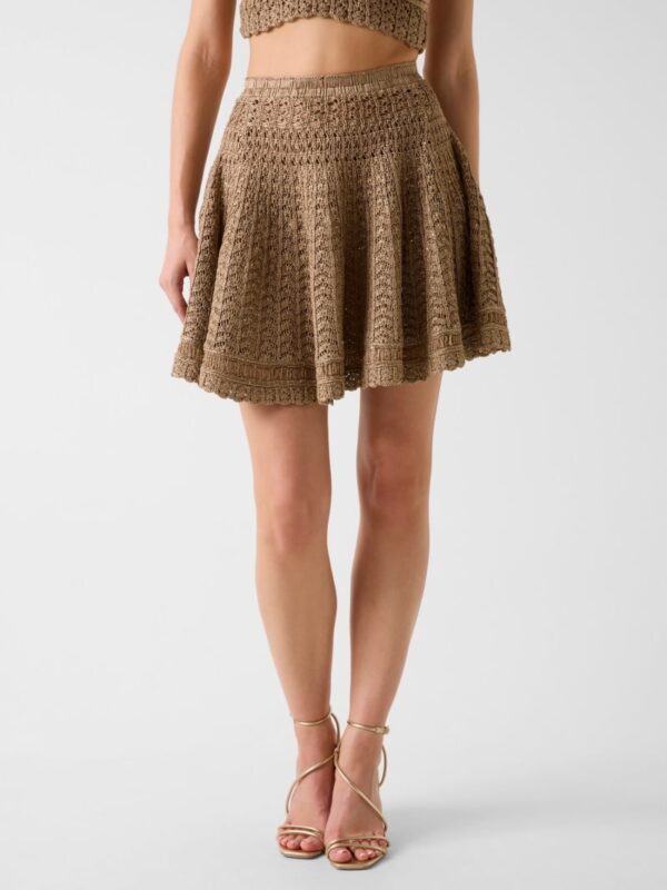 openwork sweater skirt
