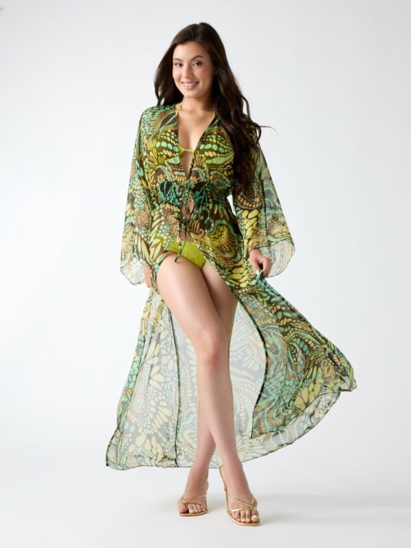 silk blend kimono