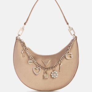tasmin charm appliqué hobo bag