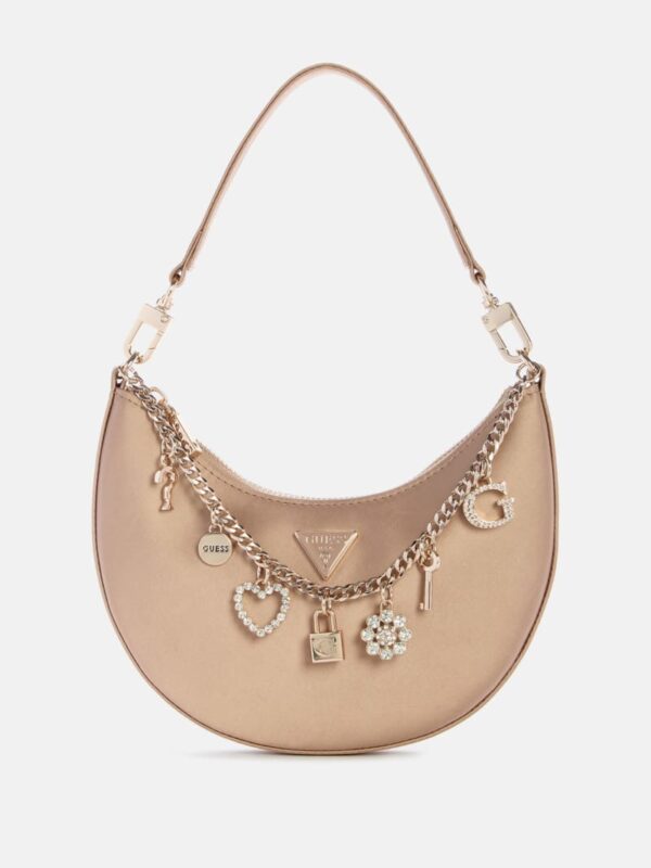 tasmin charm appliqué hobo bag