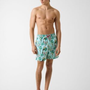 printed swim trunks
