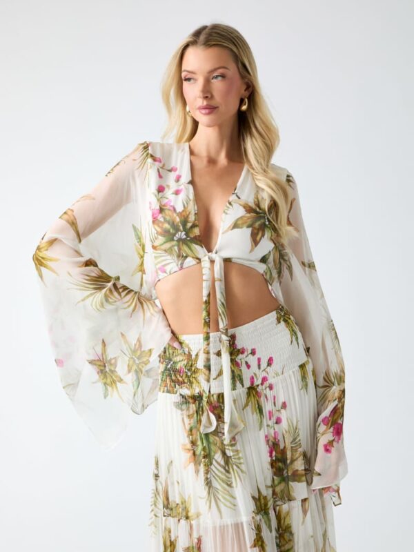 marciano floral print top
