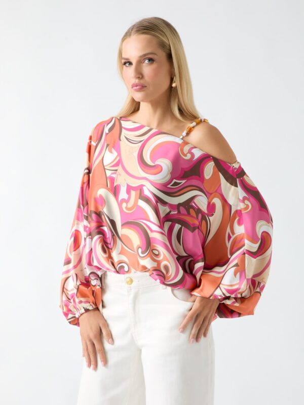marciano one shoulder blouse
