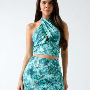 marciano cropped halter top