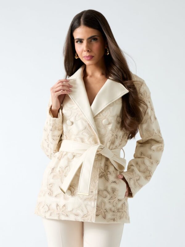 marciano lace short trench