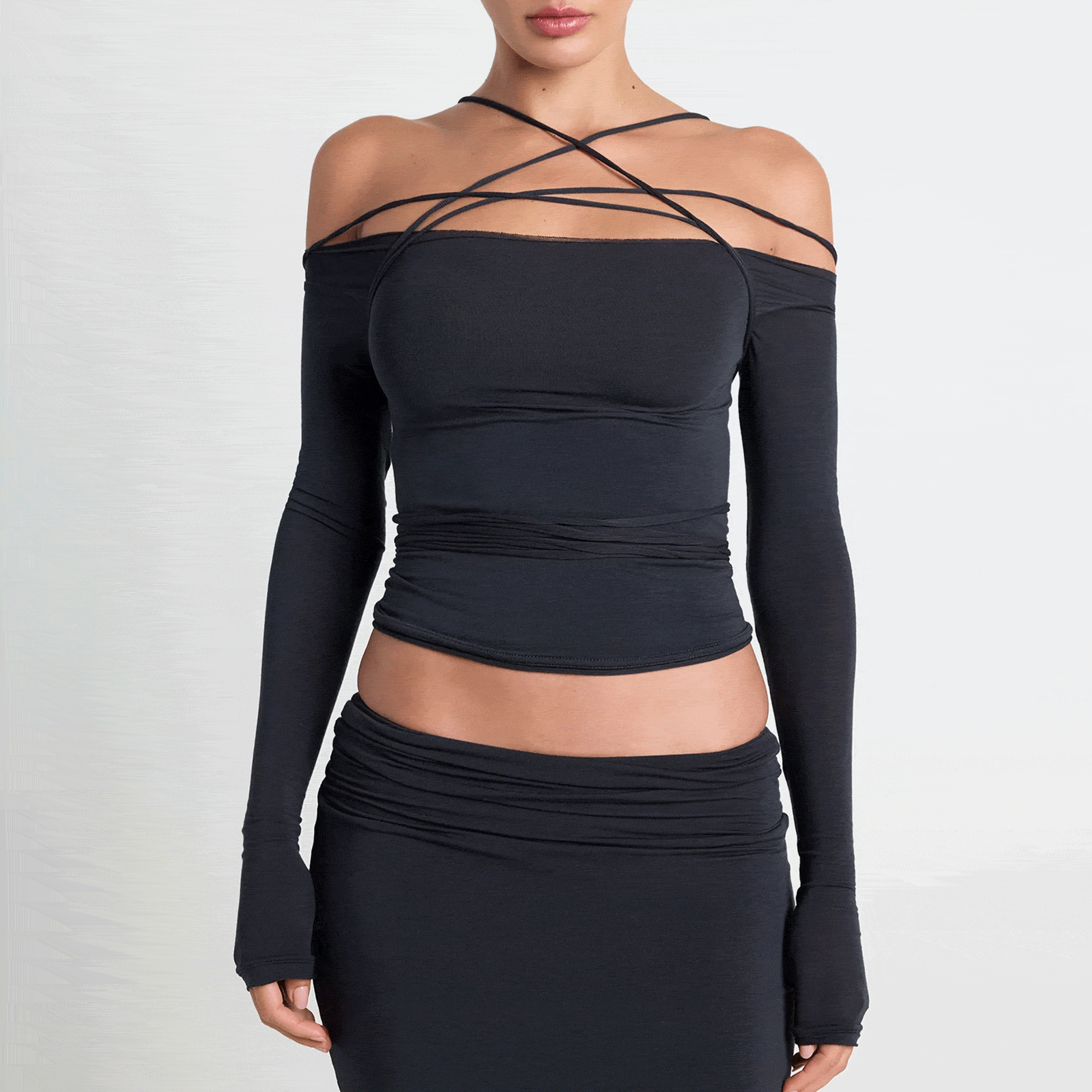 vettese x skims sheer modal off the shoulder top vettese x skims sheer modal off the shoulder top