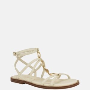 grunge faux leather sandals