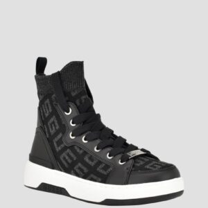 mannen logo knit high top sneakers