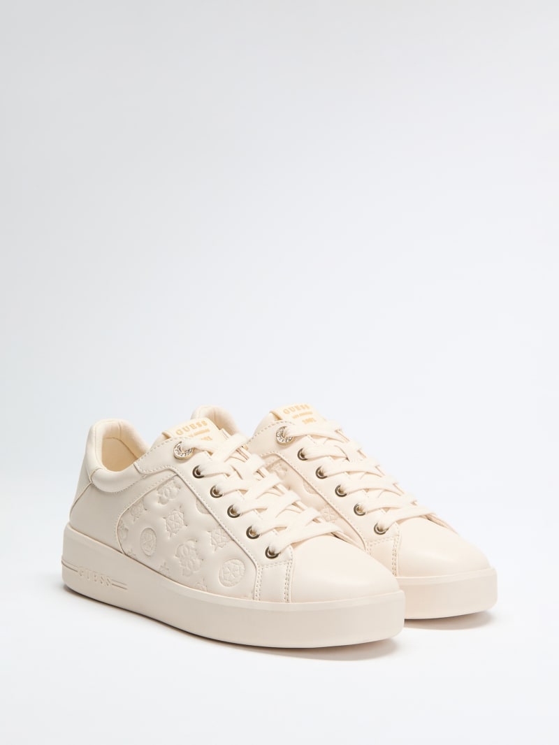 ronii debossed peony low top sneakers ronii debossed peony low top sneakers