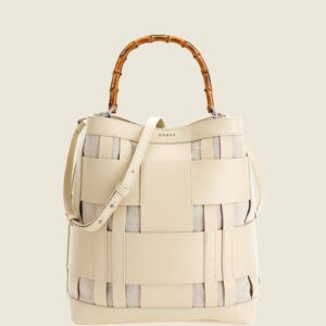 aida woven leather hobo bag